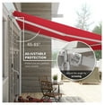 thumbnail image 6 of 12' x 10' Retractable Awning Patio Awnings Sun Shade Shelter with Manual Crank Handle, 280g/m² UV & Water-Resistant Fabric and Aluminum Frame for Deck, Balcony, Yard, Wine Red WINE RED + Aluminum, 6 of 9