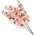 thumbnail image 1 of 4 piezas de orquídeas artificiales, flores artificiales decorativas, flores artificiales, tallo de flor artificial, falaenopsis de seda falsa, simulación de tacto real JM, 1 of 5
