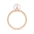 thumbnail image 2 of ANGARA Classic Japanese Akoya Cultured Pearl Solitaire Ring in 14K Rose Gold for Women | June Birthstone, Birthday, Anniversary, Jewelry Gift for Women | Pearl Ring, 2 of 8