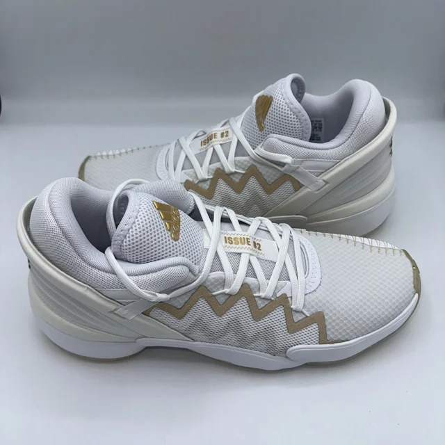 Size 11 - Adi-das D.O.N. Issue #2- White Gold Metallic