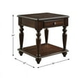 thumbnail image 6 of Lexicon Lovington Wood 1 Drawer End Table in Espresso, 6 of 8