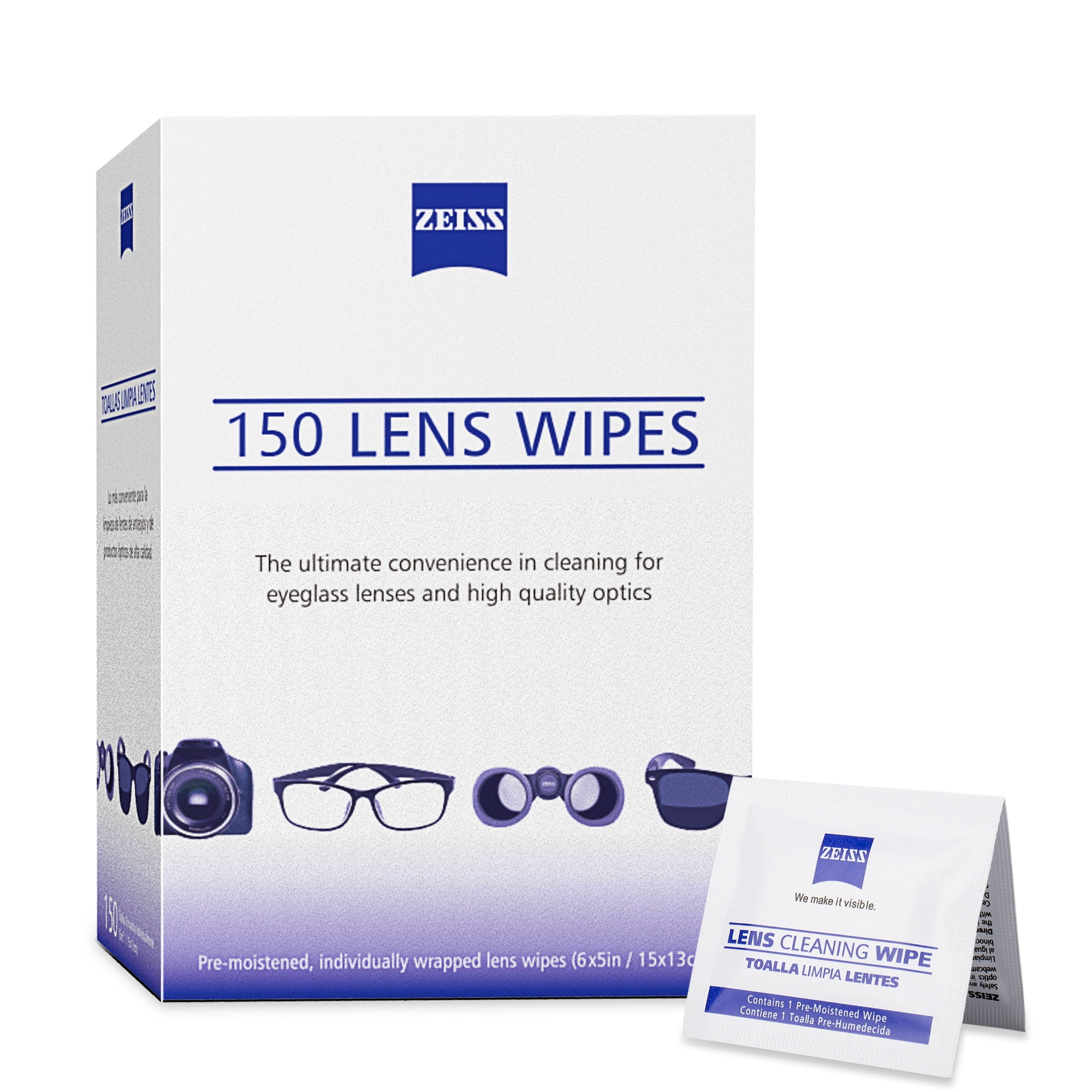 Zeiss Lens Cleaning Wipes Glasses Camera Phone Cleaner 100