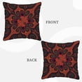 thumbnail image 7 of Velvet Decorative Throw Pillow Covers Set of 2, Soft Square Cushion Cover with Invisible Zipper Fractal Dark Spiral Vortex Printing, 18"x18", 7 of 7