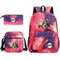 thumbnail image 4 of 3pcs Set Demon Slayer Children School Backpacks Cool Schoolbag Student Shoulder Bag for Boy Pen Pencil Bags, 4 of 4