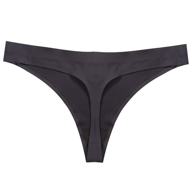 B91xZ Culottes String Respirantes en Micro-Maille pour Femmes, Noir TG