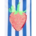 thumbnail image 2 of Wonder Nation Girls Flip Sequin Strawberry Striped One-Piece Swimsuit with UPF 50, Sizes 4-18 & Plus, 2 of 3