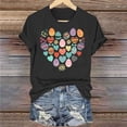 thumbnail image 5 of VBTAPA Bunny T-shirt for Women 2025 Easter Graphic Tees Egg Hunt Themed Printed Short Sleeve Crewneck Tee Tops Sales of Today Black L, 5 of 6
