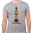 thumbnail image 2 of Peace Love and Halloween Shirt Unisex X-Small Grey, 2 of 5