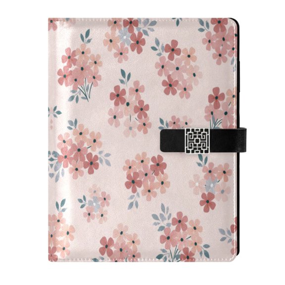 Leather Planner Leather Notebook Notebook Journal Binder Design Pen Pocket Design Convenient for Storage Pale Pink Soft Bloom Repeat
