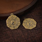 Chinese Feng Shui Tai Chi Bagua Mirror Keychain Lucky Blessing Home Decor Pakua