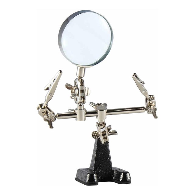 Lupa Weller Para Soldar Soporte Base Caimanes Pinza 2 Brazos