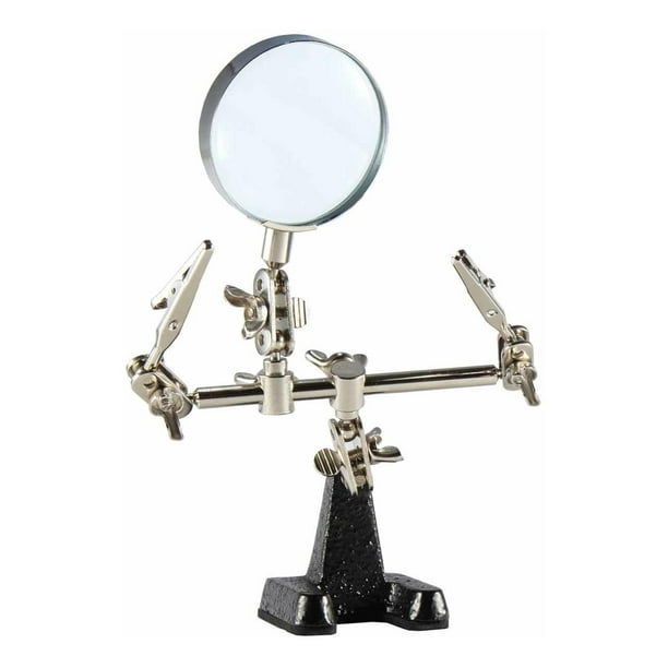 Lupa Weller Para Soldar Soporte Base Caimanes Pinza 2 Brazos