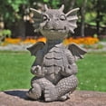 thumbnail image 2 of FitBest 1Pcs Garden Dragon Statue Lovely Baby Dragon Blink Yoga Baby Dragon Statue, 2 of 8