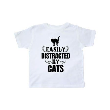 

Inktastic Easily Distracted by Cats Gift Toddler Boy or Toddler Girl T-Shirt