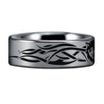 thumbnail image 3 of Tribal Wolf Tungsten Carbide Ring, 3 of 5