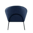 thumbnail image 5 of Brixton Leather PU Accent Chair with Matte Black Base, Navy, 5 of 7