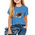 thumbnail image 2 of HVOBBTY T-shirt Décontracté à Manches Courtes pour Tout-Petits, T-shirt Décontracté Ample à Manches Courtes Col Rond Confortable pour Adultes Bleu, 2 Ans, 2 of 4