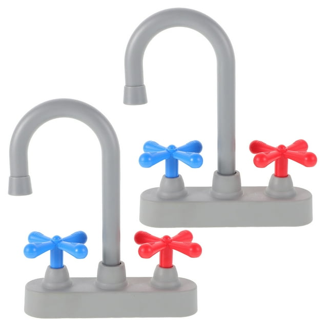 ColoMX 2 grifos de cocina de juguete de repuesto: accesorios para fregadero de juguete - Grifo de juguete para juegos de cocina de simulación - Grifo de agua de juguete para niños y niñas