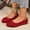 Red, variant on Viluyesy Womens Ballet Flats, Slip-On Pointed Toe Wide Width Shallow Dressy Office Flats Gray US6.5