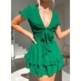 thumbnail image 3 of Vestido PRETTYGARDEN 2025 Mini Verde con Escote en V y Manga Corta Talla S, 3 of 6