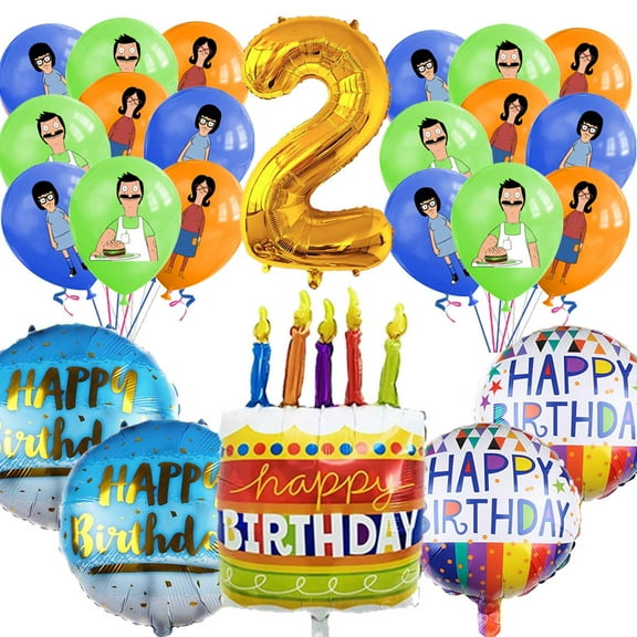 Bobs Burgers Balloons Party Supplies 2nd Big Number Decorations Decor Kit Birthday