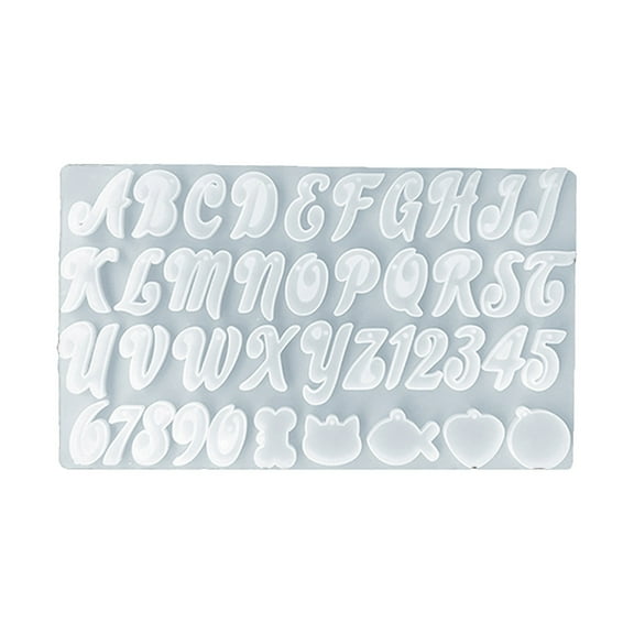 Necvior Reversed Silicone Alphabet Resin Molds Letter Ornament Epoxy Resin Casting Mold