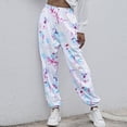 thumbnail image 5 of Womens High Waisted Tie Dye Sweatpants Loose Fit Casual Jogger Pants Athletic Workout Running Gym Pants Trousers, 5 of 7