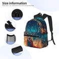 thumbnail image 3 of Pofeuu Celestial Stag Cosmic Glow Print Laptop Backpack Travel Canvas Backpack for School Lightweight and Comfortable Backpack College Backpack Schoolbag, 3 of 6