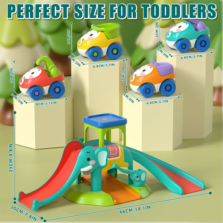 KWANITHINK Elephant Slide & Parking with 4 Toy Cars photo 7