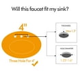 thumbnail image 5 of Kede Bathroom Sink Faucet 4 Inch 2 Handle 3 Hole w/ Pop Up Drain, Lead-Free Faucet for Bathroom Sink, Brushed Nickel Lavatory Faucet, 5 of 5