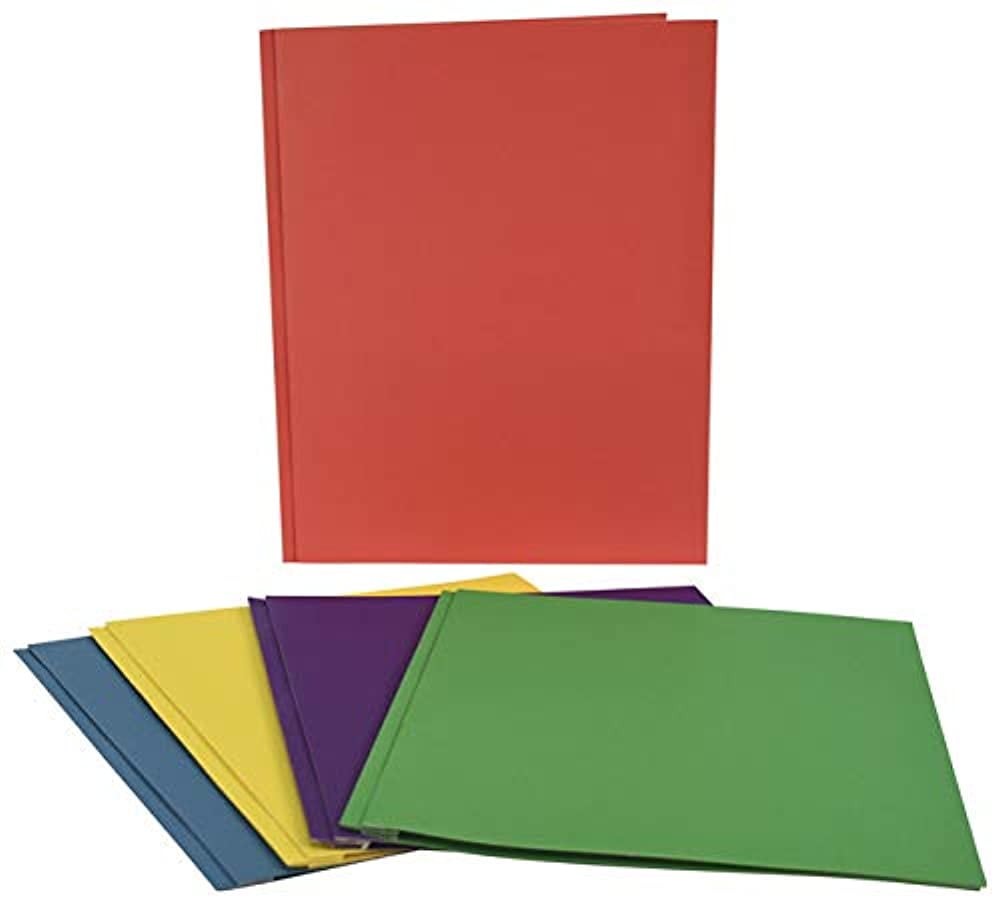 School Smart Heavy Duty Leatherette-Pocket Folder, 9.5" x 11.75", Pack of 25