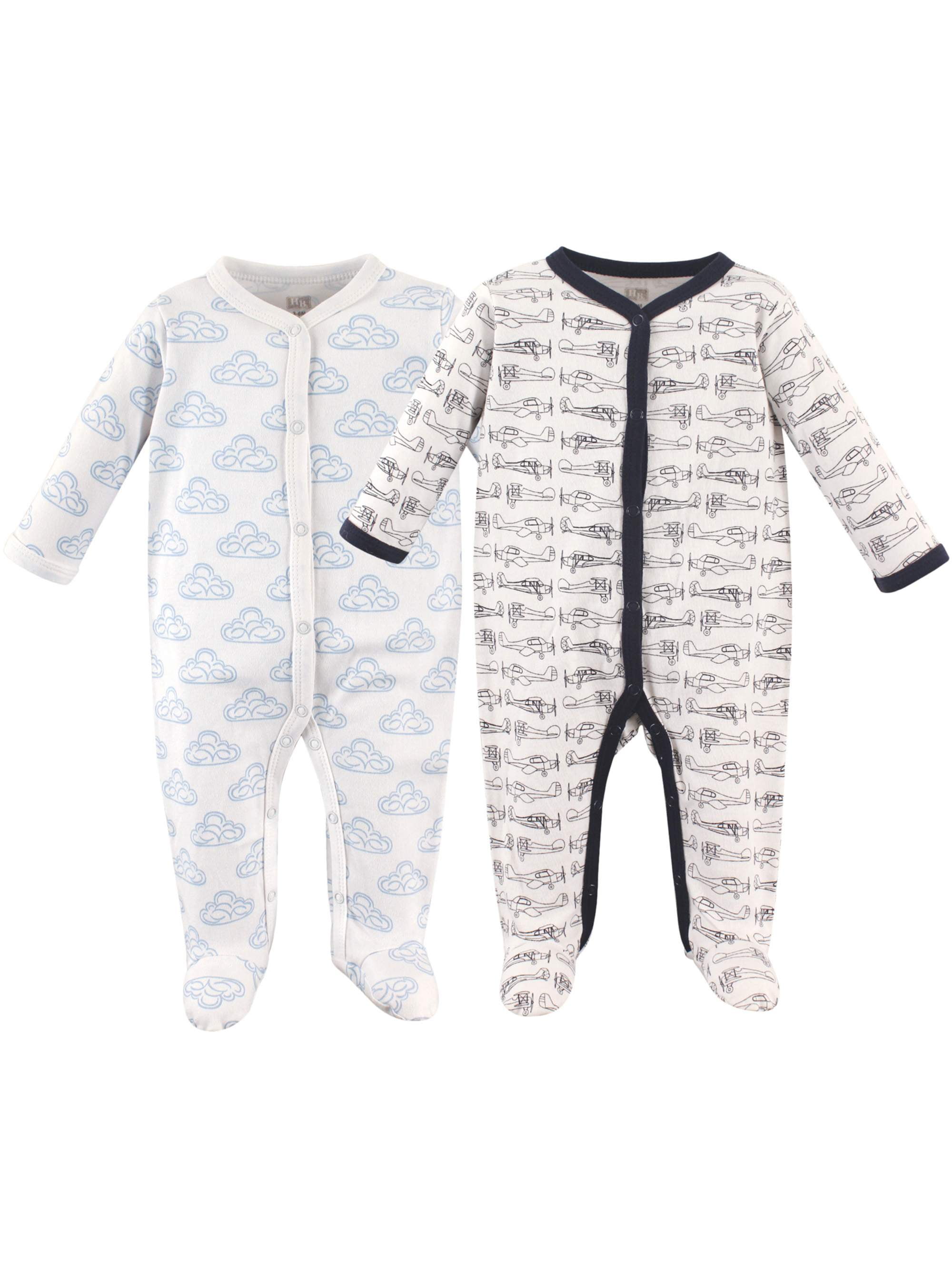 Hudson Baby Hudson Baby Baby Boys Sleep 'N Play Footie Pajamas, 2pack