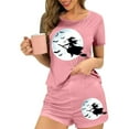 thumbnail image 4 of Women’s Witch Print Halloween Pajamas Set – Soft 2-Piece Lounge Set for Casual Wear (2025 Festive Essential), 4 of 7