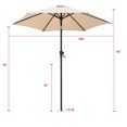 thumbnail image 6 of FLAME&SHADE 9 ft Outdoor Market Patio Table Umbrella with Tilt, Beige, 6 of 7