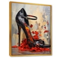 thumbnail image 2 of Designart "Scarlet Red and Black High Heels II" Fashion Framed Wall Art - Glam Black Fashion High Heels Entryway Framed Wall Art Print, 2 of 6
