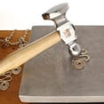 thumbnail image 7 of The Beadsmith Two-Sided Chasing Hammer - 10.75 Inches Wooden Handle, 2.25” Steel Head with a 14mm Ball Pein & 1.1"/ 28mm Domed Face - Tool Used to Add Texture and Dimension to Metalwork, 4oz./113g, 7 of 7