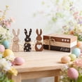 thumbnail image 2 of JHEHF Easter Rustic Wood Block Set Of 6 Cute Rabbit Table Sign Rustic Farmhouse Tiered Tray Tabletop Centerpieces Decoration Party Supplies, 2 of 8