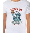 thumbnail image 4 of Fourth Of July Men's Buns of Liberty Parody Funny Short-Sleeve T-Shirt, 4 of 5