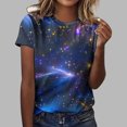 thumbnail image 2 of Snzhen Leisure Tops for Women Women's New Casual Fashion Printed T-Shirt Crewneck Short-Sleeved Top, 2 of 4