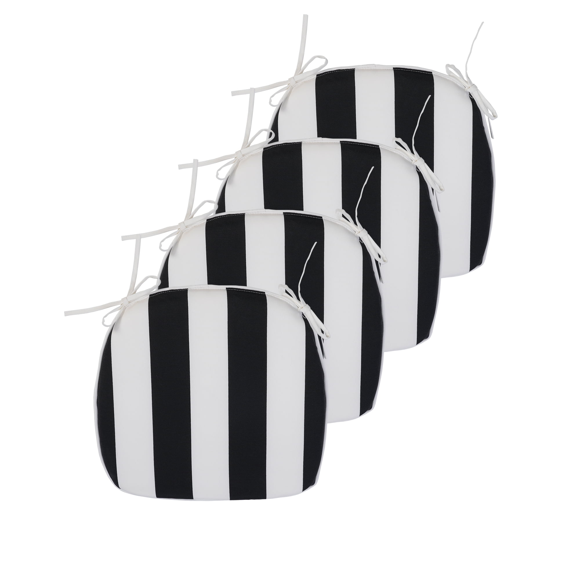 Unique Choice 4 Pieces Outdoor Chair Seat Cushions with Straps, Patio