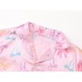 thumbnail image 2 of Topgal Satin Pajamas for Girls Silky Coat Style Long Sleeves Pants 2PC Pink & Colour Bows Pjs Jammie Set Size 16, 2 of 7