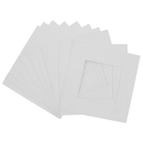 Minkissy 10-Pack White Cardboard Picture Frame Inserts Pre-Cut Matting for Artwork Display Home Decor Living Room