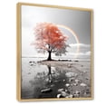 thumbnail image 2 of Designart "Arc Over Pink Tree Rainbow" Floral Floater Framed Canvas Wall Art, 2 of 7
