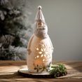 thumbnail image 3 of 12"H Sullivans Scandinavian Lighted Santa Figurine, Christmas Decor, White, 3 of 3