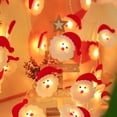 thumbnail image 4 of Guirnalda de luces navideñas con forma de muñeco de nieve: guirnalda de luces iluminadas, luces de peluche cortas para decoraciones navideñas, 4 of 5