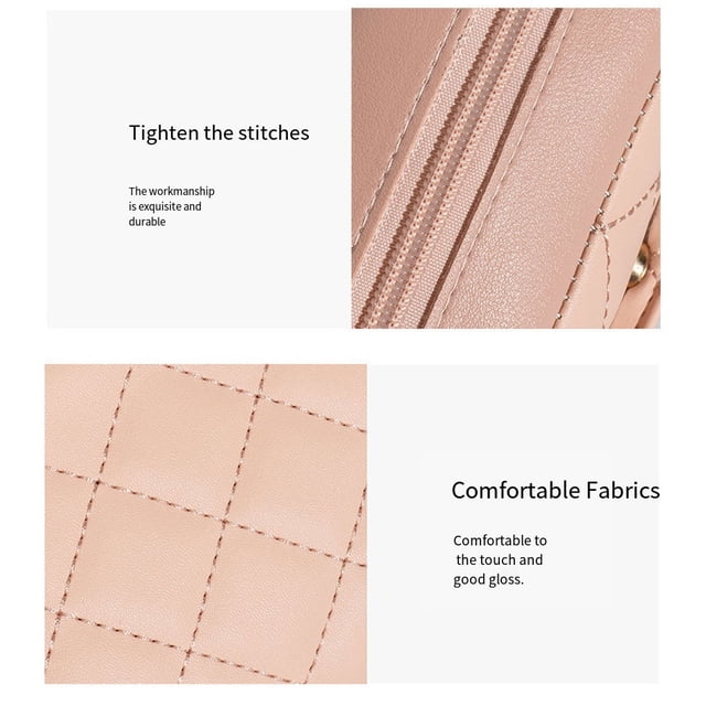 maskred Practical And Stylish Handbag Lightweight And Convenient For Everyday Fashionable And Versatile PU Female Shoulder Bag pink 1Set