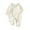 White, variant on Amzcrzy Baby Romper 0-9 Months Unisex Cotton Long Sleeve Baby Girl Clothes Button Tie Baby Boy Onesies Solid Color Newborn Infant Summer Romper