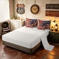 thumbnail image 5 of Manfei Football Letter D Full Size Bedding Sets, American Flag Rugby Full Size Bed in a Bag, Brown Red White, Gray Reversible 7pcs, 5 of 6