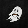 thumbnail image 2 of Dalix Spook a Latte Ghost Embroidered Relaxed Heavy Soft Cotton T Shirt Mens in Black 2XL XX-Large, 2 of 5