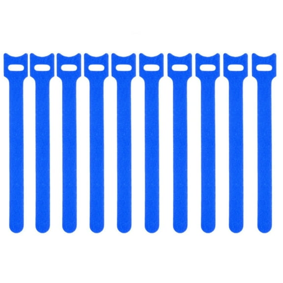 SLUOHZXI 10PCS 6 Inch Cable Ties Reusable Multi-Purpose Wire Ties Cord Organizer Adjustable Cable Management Blue